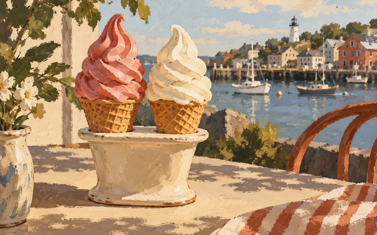 Original AI-generated dining illustration for lib s dairy treats; not a photo of the venue or its menu.
