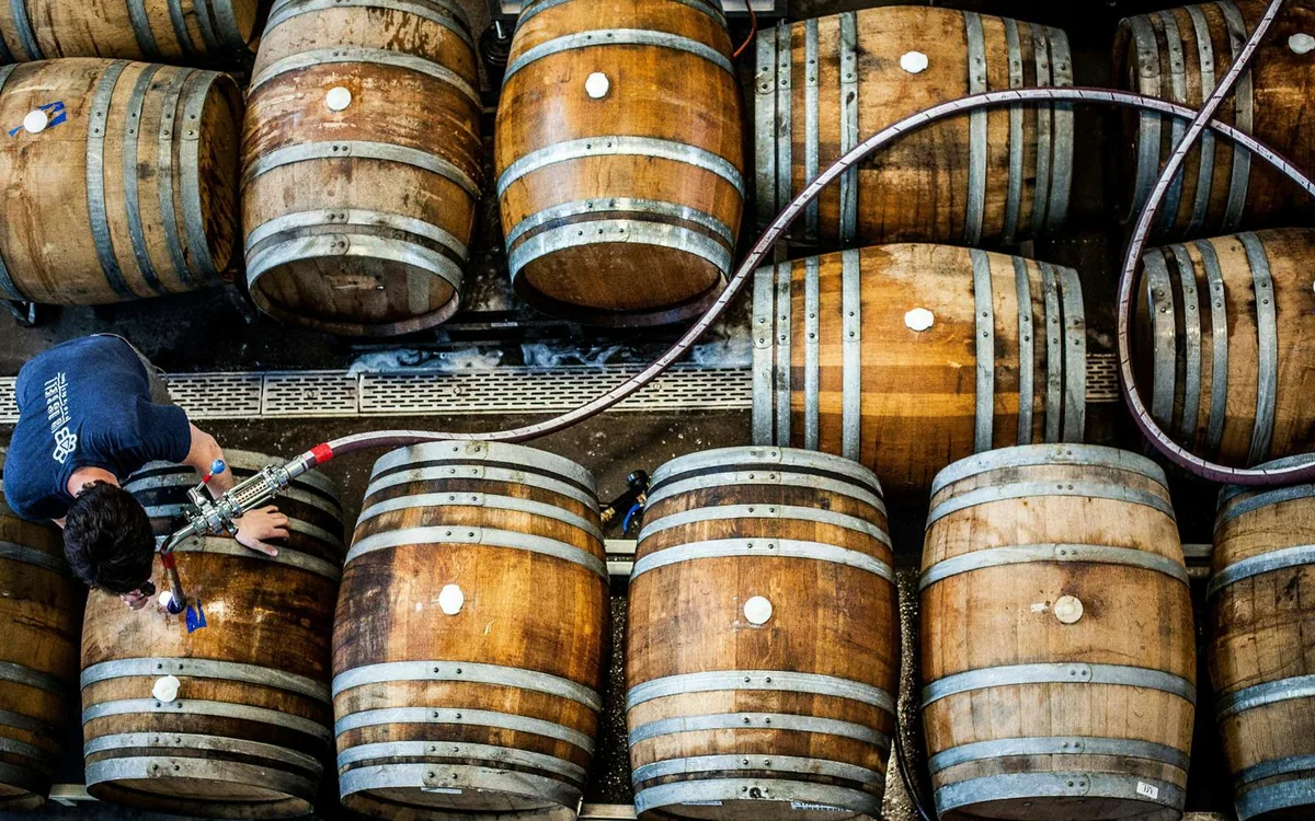 Beer barrels at Bissell Brothers brewery