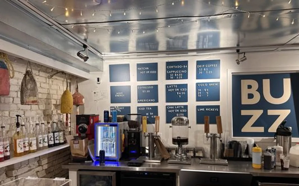 Coffee counter at Buzz Coffee