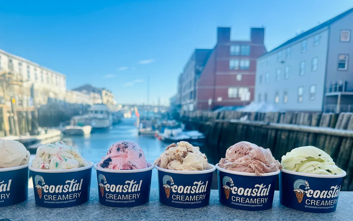 Ice cream flavors at Coastal Creamery on Portland’s waterfront